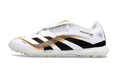 Adidas Predator 25 Elite Foldover Tongue TF Artificial Turf Soccer Shoes - White/Black/Gold