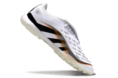 Adidas Predator 25 Elite Foldover Tongue TF Artificial Turf Soccer Shoes - White/Black/Gold