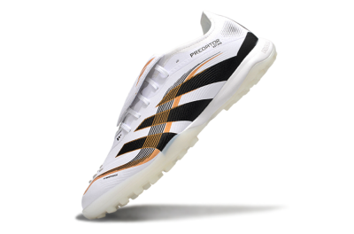 Adidas Predator 25 Elite Foldover Tongue TF Artificial Turf Soccer Shoes - White/Black/Gold