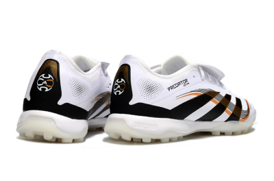 Adidas Predator 25 Elite Foldover Tongue TF Artificial Turf Soccer Shoes - White/Black/Gold