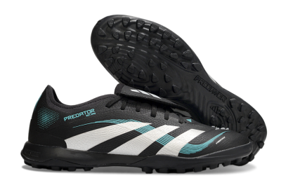 Adidas Predator 25 Elite Laceless Foldover Tongue TF Artificial Turf Soccer Shoes - Black/White/Jade