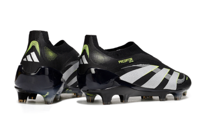 Adidas Predator 25 Elite Laceless FG Firm Ground Soccer Cleats - Black/White/Yellow
