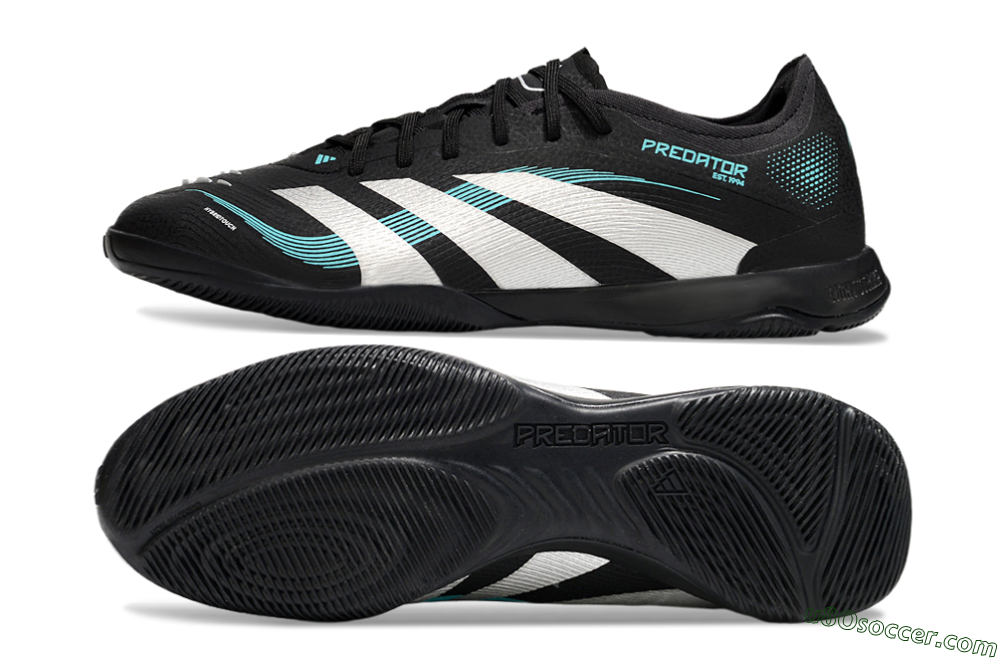 Adidas Predator 25 Elite IC Indoor & Futsal Soccer Shoes - Black/White/Jade 0