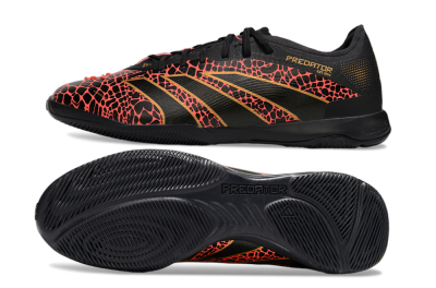 Adidas Predator 25 Elite IC Indoor & Futsal Soccer Shoes - Black/Red/Yellow