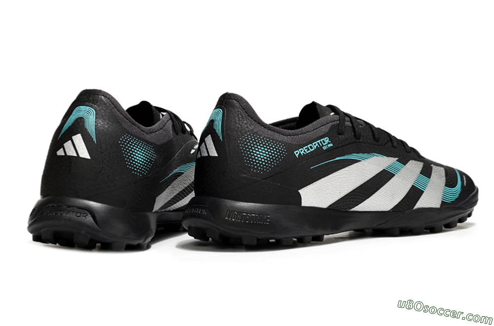Adidas Predator 25 Elite TF Artificial Turf Soccer Shoes - Black/White/Jade 6