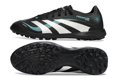 Adidas Predator 25 Elite TF Artificial Turf Soccer Shoes - Black/White/Jade