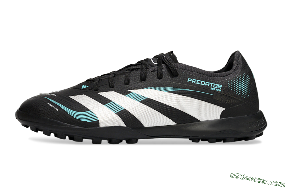 Adidas Predator 25 Elite TF Artificial Turf Soccer Shoes - Black/White/Jade 2