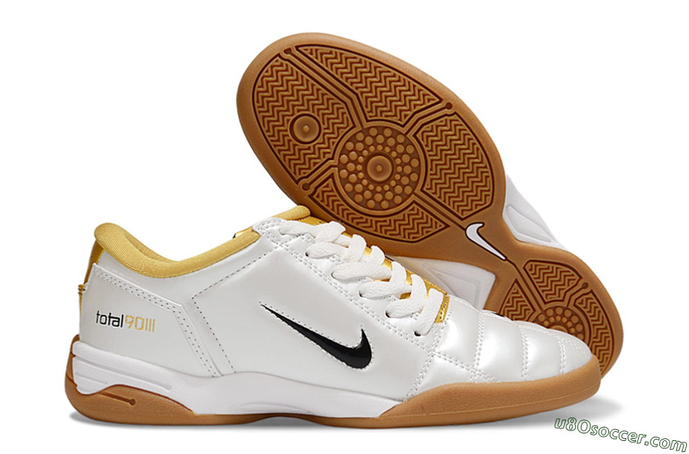 Nike Total 90 III IC Indoor & Futsal Soccer Shoes - White/Black/Yellow 1