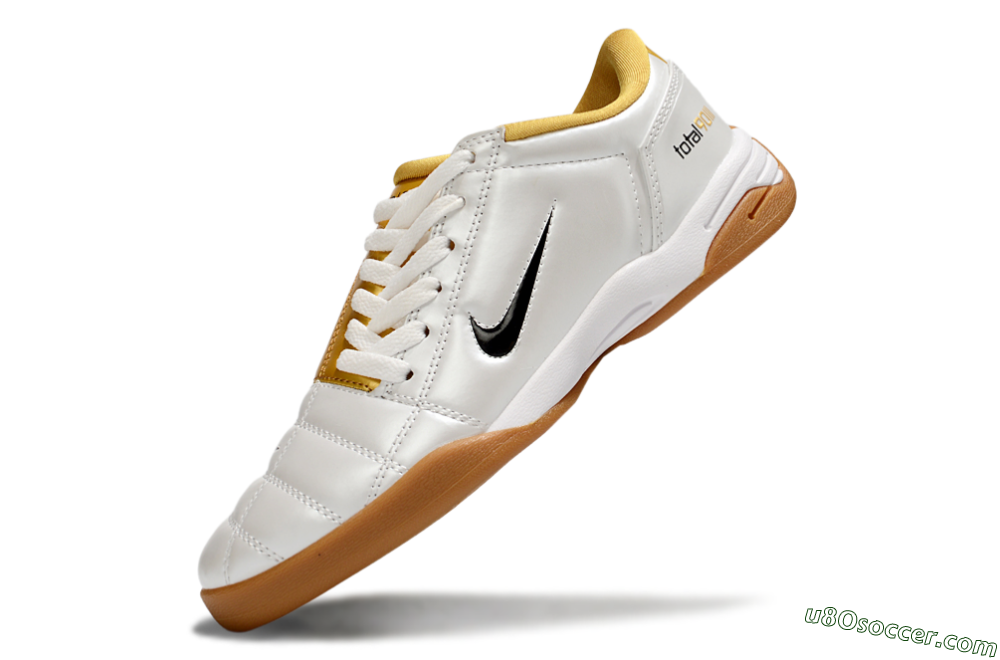Nike Total 90 III IC Indoor & Futsal Soccer Shoes - White/Black/Yellow 5