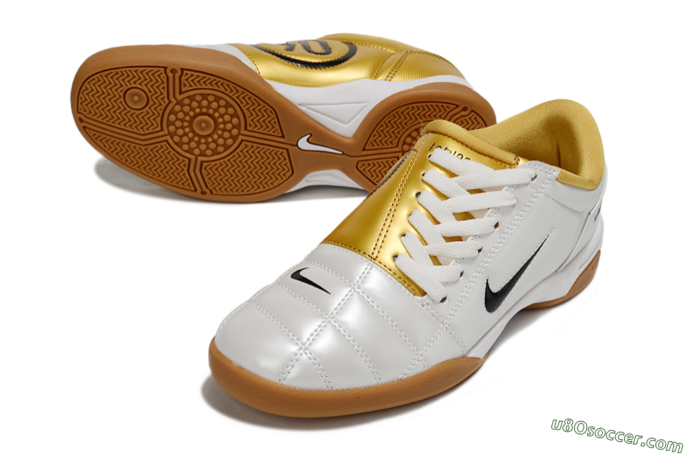 Nike Total 90 III IC Indoor & Futsal Soccer Shoes - White/Black/Yellow 3