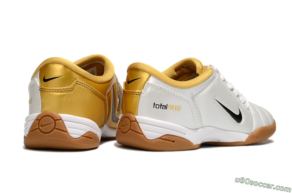 Nike Total 90 III IC Indoor & Futsal Soccer Shoes - White/Black/Yellow 6