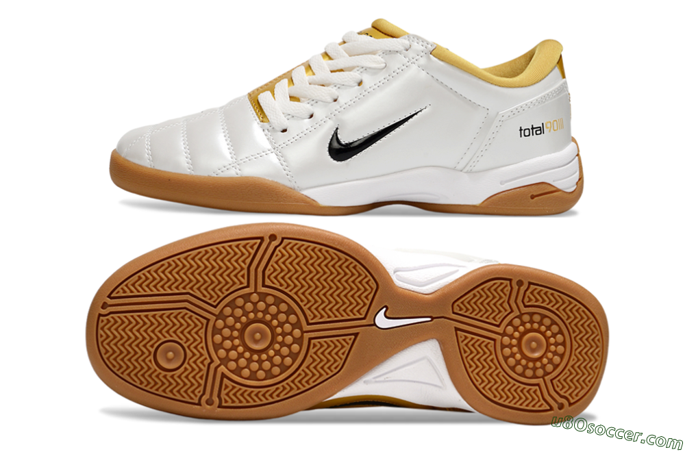 Nike Total 90 III IC Indoor & Futsal Soccer Shoes - White/Black/Yellow 0