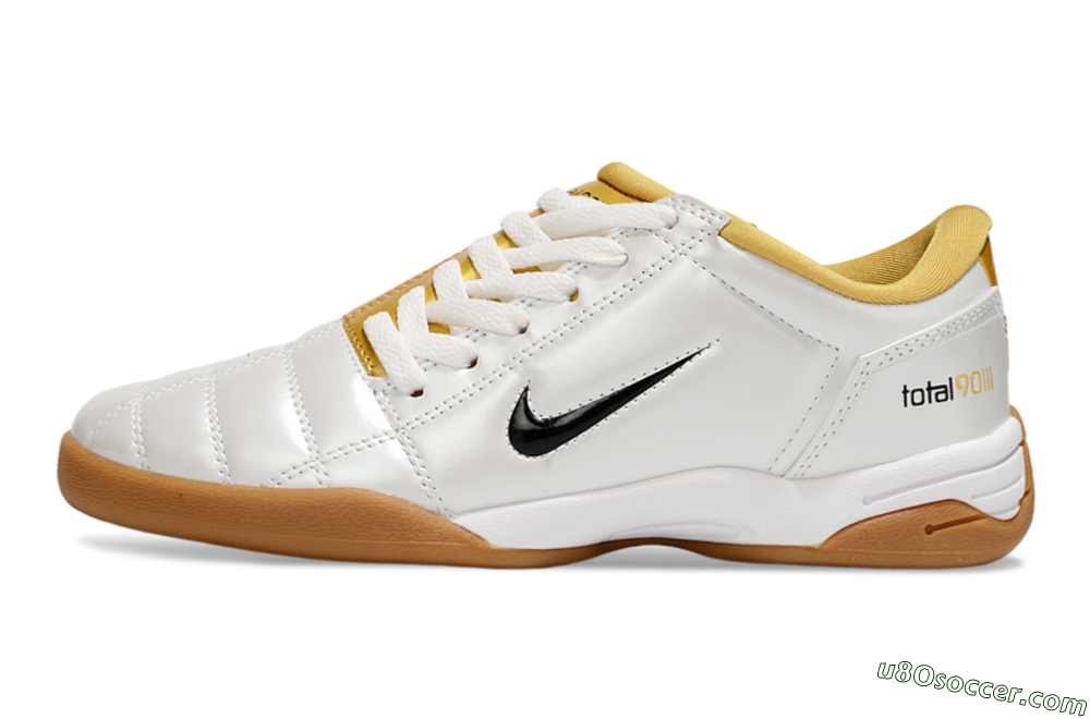 Nike Total 90 III IC Indoor & Futsal Soccer Shoes - White/Black/Yellow 2