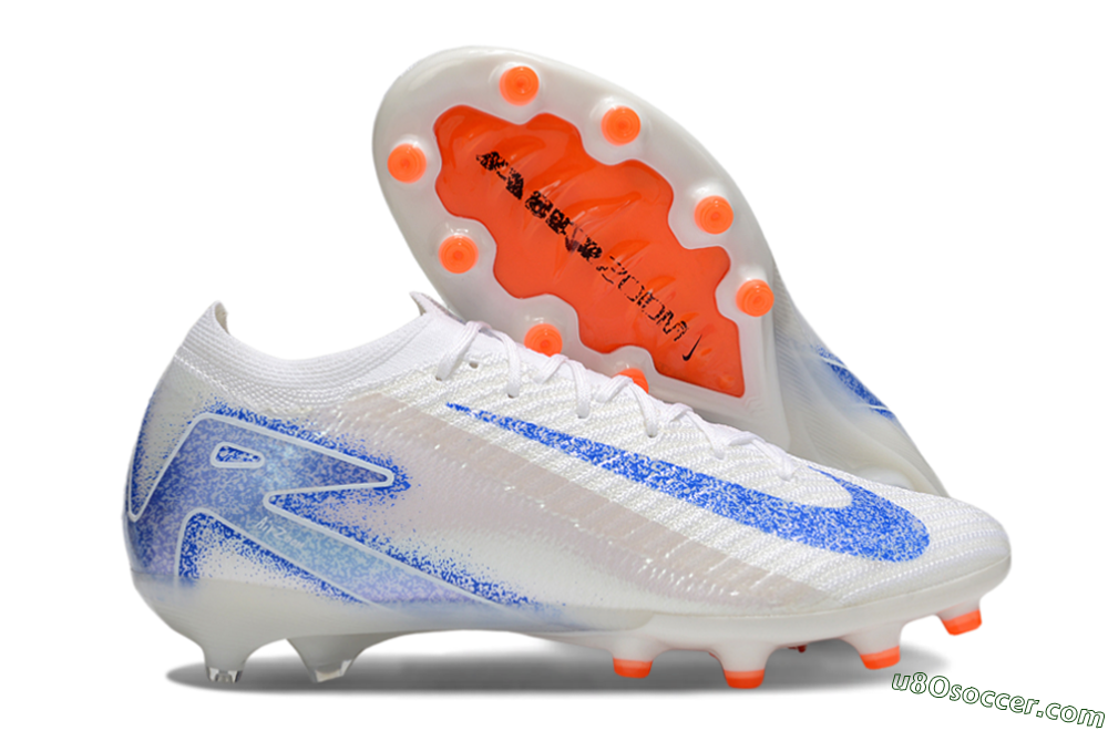 Nike Air Zoom Mercurial Vapor 16 Elite AG Artificial Grass Soccer Cleats - White/Blue 1