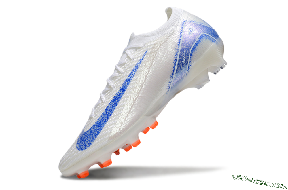 Nike Air Zoom Mercurial Vapor 16 Elite AG Artificial Grass Soccer Cleats - White/Blue 5