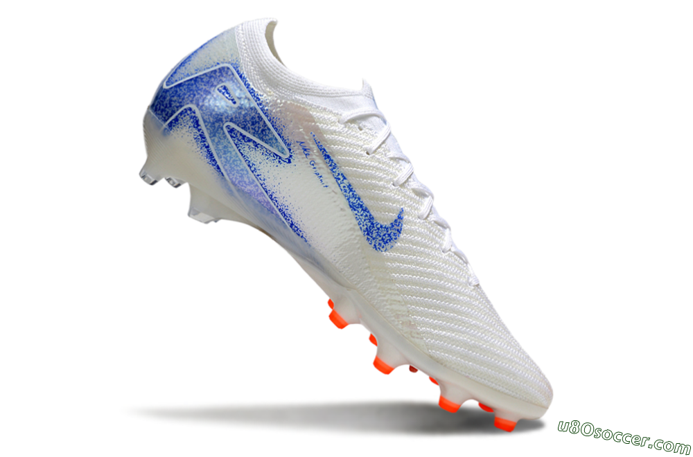 Nike Air Zoom Mercurial Vapor 16 Elite AG Artificial Grass Soccer Cleats - White/Blue 4