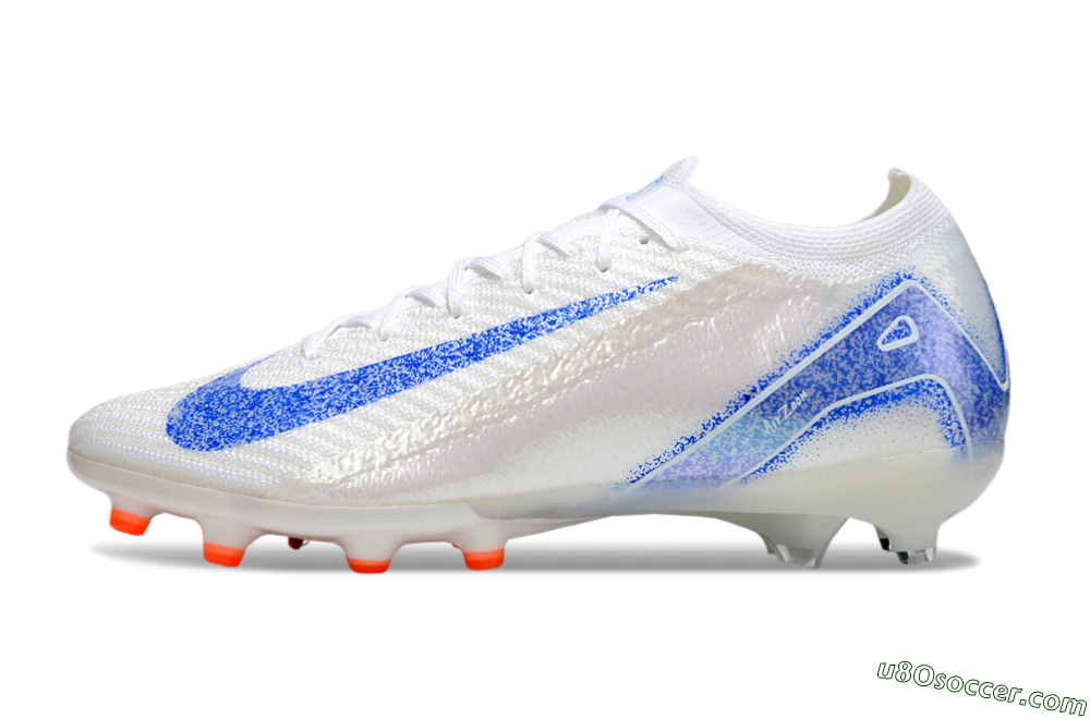 Nike Air Zoom Mercurial Vapor 16 Elite AG Artificial Grass Soccer Cleats - White/Blue 2