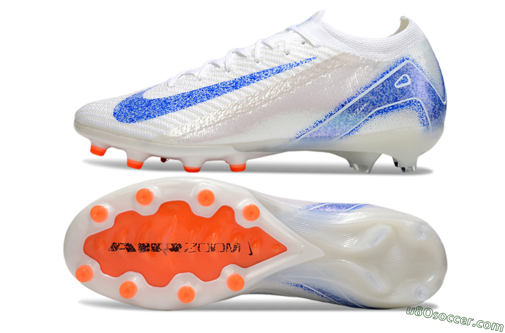 Nike Air Zoom Mercurial Vapor 16 Elite AG Artificial Grass Soccer Cleats - White/Blue 0