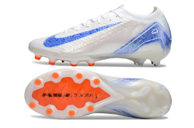 Nike Air Zoom Mercurial Vapor 16 Elite AG Artificial Grass Soccer Cleats - White/Blue