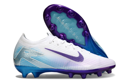 Nike Air Zoom Mercurial Vapor 16 Elite AG Artificial Grass Soccer Cleats - White/Purple/Jade