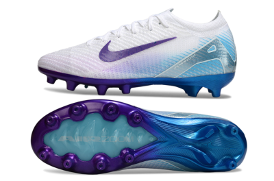Nike Air Zoom Mercurial Vapor 16 Elite AG Artificial Grass Soccer Cleats - White/Purple/Jade