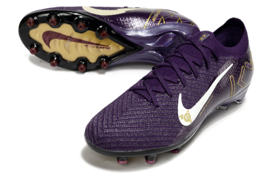 Nike Air Zoom Mercurial Vapor 16 Elite AG Artificial Grass Soccer Cleats - Purple/White/Gold