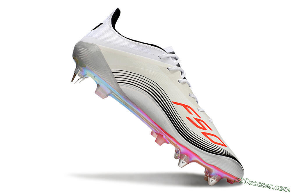 Messi x Adidas Predator 25 Elite SG Soft Ground Soccer Cleats - Silver/Black/Red 4