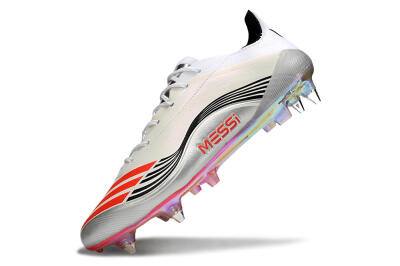 Messi x Adidas Predator 25 Elite SG Soft Ground Soccer Cleats - Silver/Black/Red