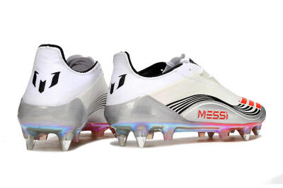 Messi x Adidas Predator 25 Elite SG Soft Ground Soccer Cleats - Silver/Black/Red