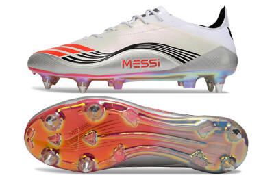 Messi x Adidas Predator 25 Elite SG Soft Ground Soccer Cleats - Silver/Black/Red