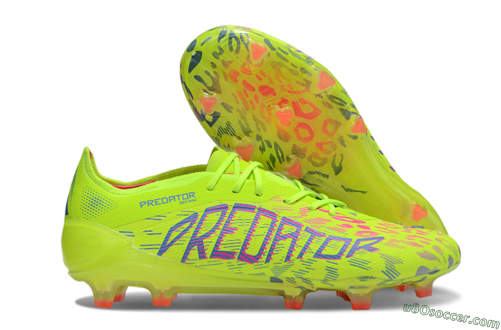 Adidas Predator 25 Elite FG Firm Ground Soccer Cleats - Yellow/Blue/Red 1