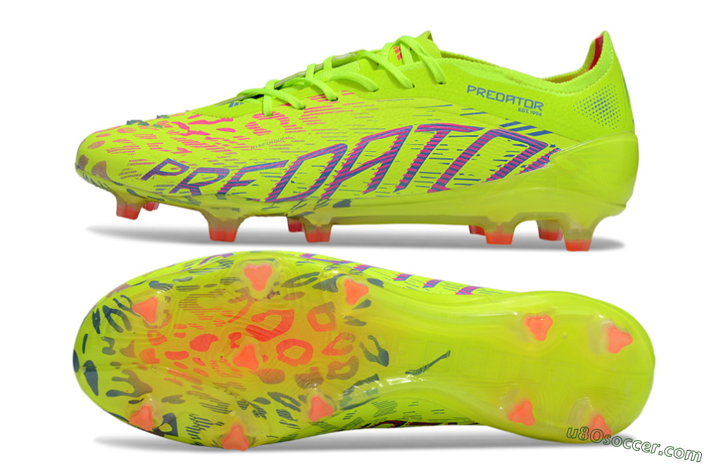 Adidas Predator 25 Elite FG Firm Ground Soccer Cleats - Yellow/Blue/Red 0