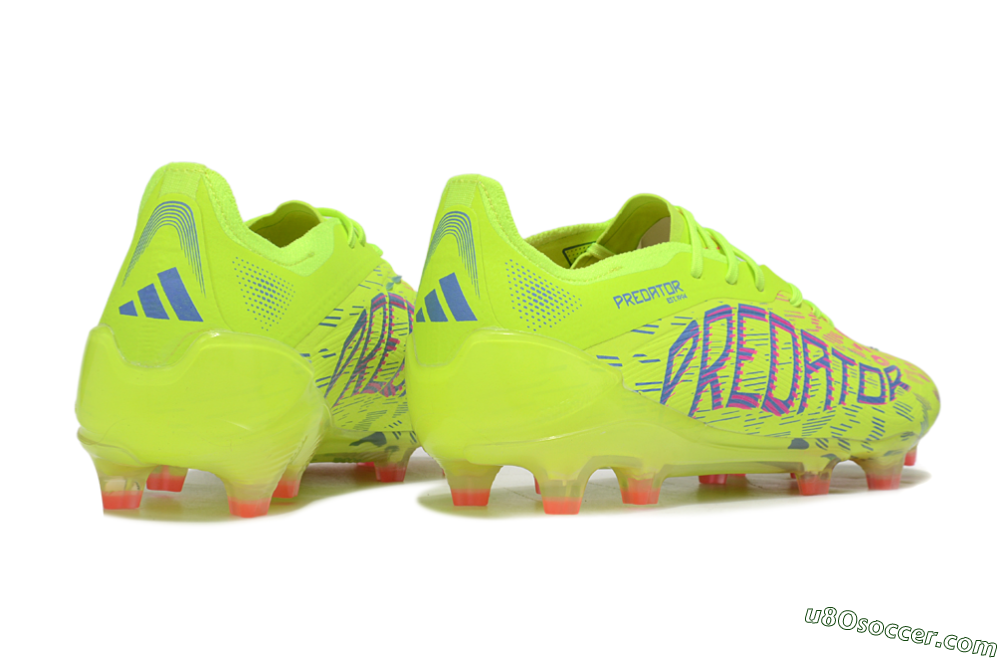 Adidas Predator 25 Elite FG Firm Ground Soccer Cleats - Yellow/Blue/Red 6
