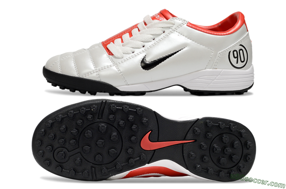 Nike Total 90 III TF Artificial Turf Soccer Shoes - White/Black/Red 0