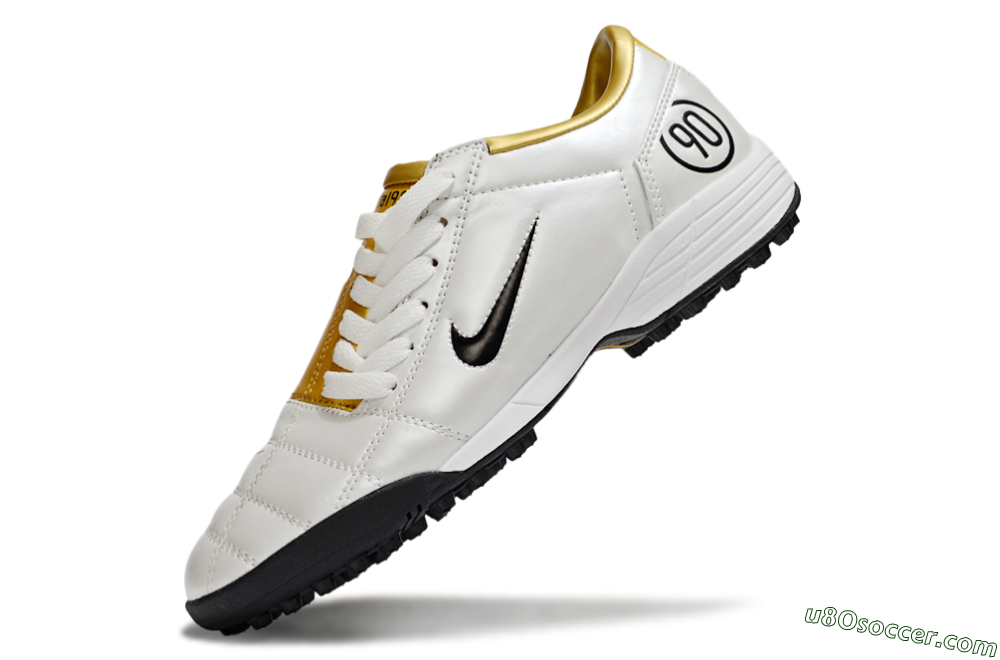 Nike Total 90 III TF Artificial Turf Soccer Shoes - White/Black/Yellow 5