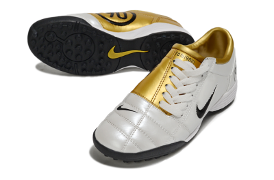 Nike Total 90 III TF Artificial Turf Soccer Shoes - White/Black/Yellow