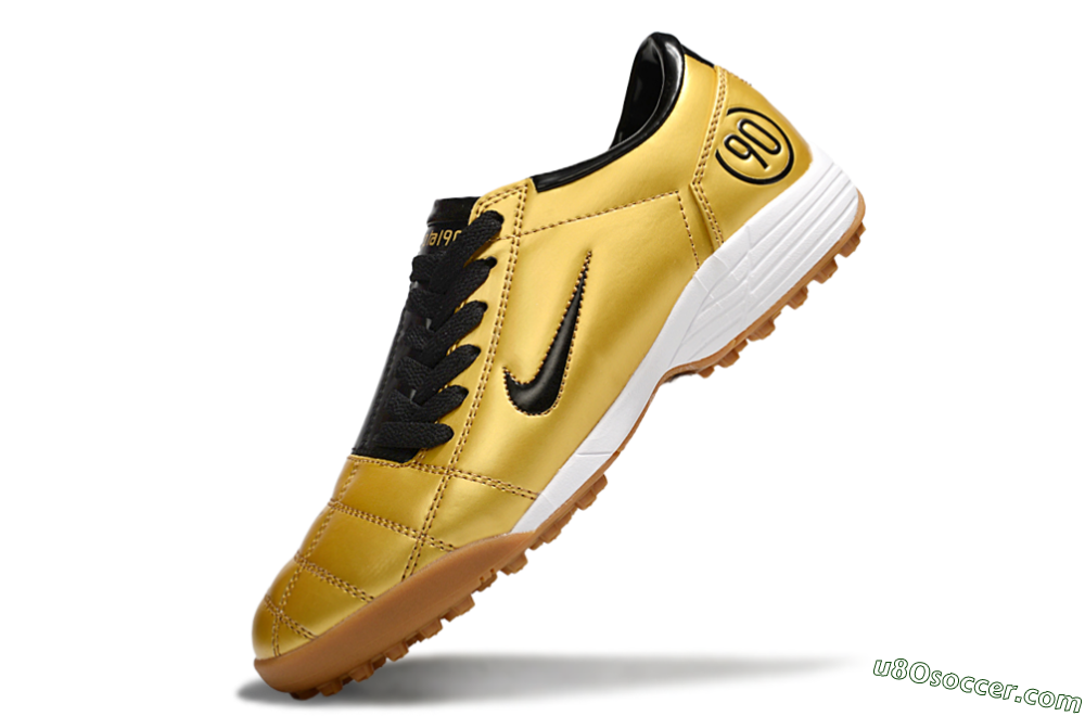Nike Total 90 III TF Artificial Turf Soccer Shoes - Gold/Black/White 5