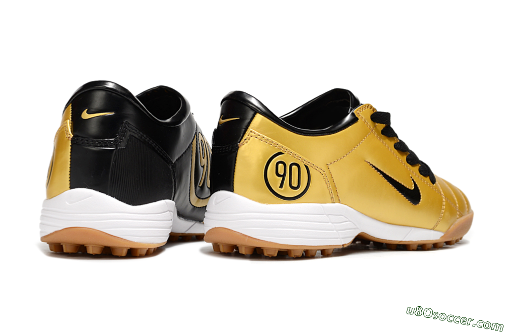 Nike Total 90 III TF Artificial Turf Soccer Shoes - Gold/Black/White 6