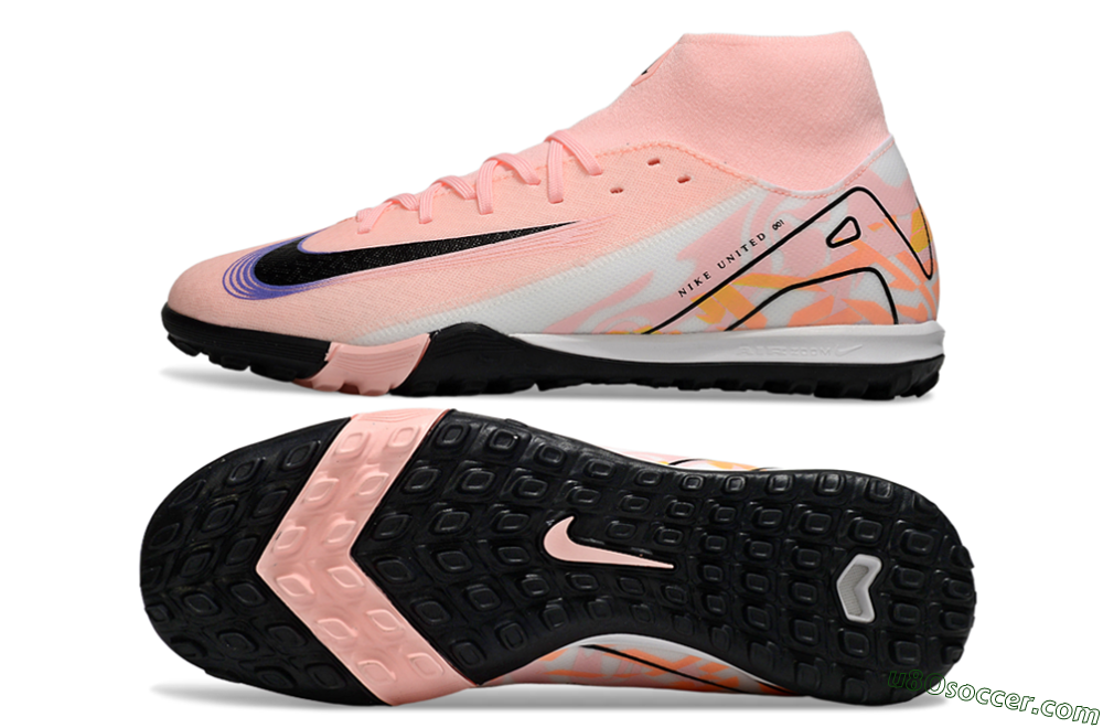 Nike Air Zoom Mercurial Superfly 10 Elite TF Artificial Turf Soccer Shoes - Pink/White/Black 0