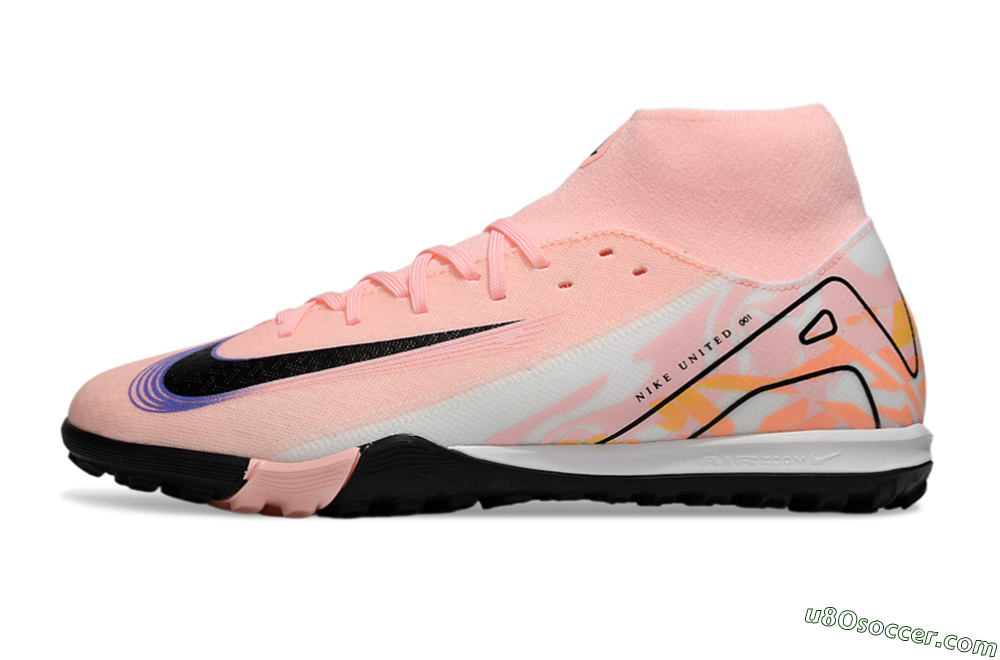 Nike Air Zoom Mercurial Superfly 10 Elite TF Artificial Turf Soccer Shoes - Pink/White/Black 2