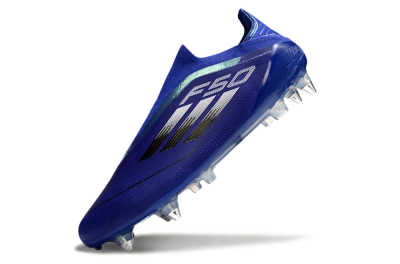 Adidas F50 Elite Laceless SG Soft Ground Soccer Cleats - Blue/Silver/Black