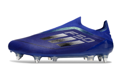 Adidas F50 Elite Laceless SG Soft Ground Soccer Cleats - Blue/Silver/Black