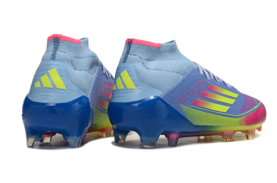 Adidas F50 Elite Mid FG Firm Ground Soccer Cleats - Jade/Yellow/Pink