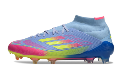 Adidas F50 Elite Mid FG Firm Ground Soccer Cleats - Jade/Yellow/Pink