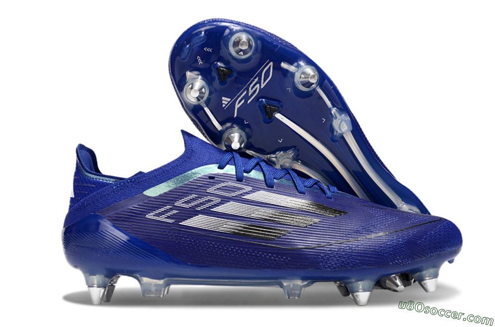 Adidas F50 Elite SG Soft Ground Soccer Cleats - Blue/Silver/Black 1