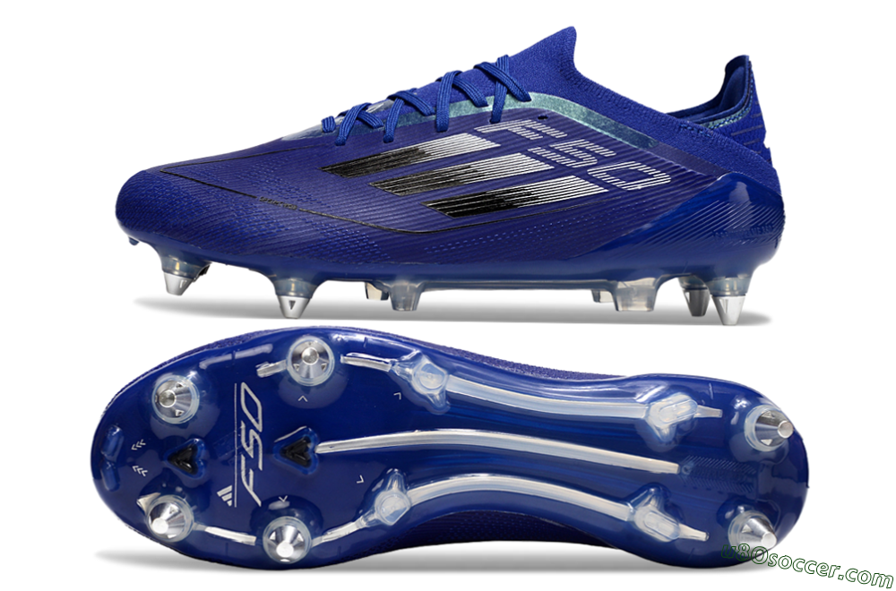 Adidas F50 Elite SG Soft Ground Soccer Cleats - Blue/Silver/Black 0