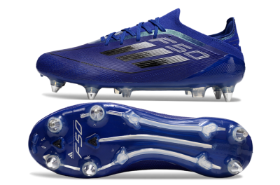 Adidas F50 Elite SG Soft Ground Soccer Cleats - Blue/Silver/Black