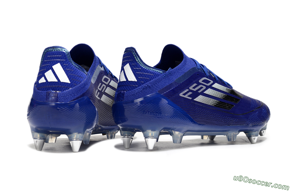 Adidas F50 Elite SG Soft Ground Soccer Cleats - Blue/Silver/Black 6