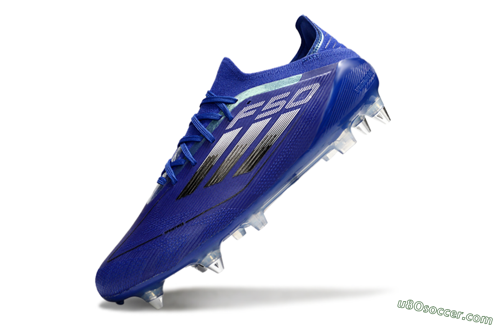 Adidas F50 Elite SG Soft Ground Soccer Cleats - Blue/Silver/Black 5