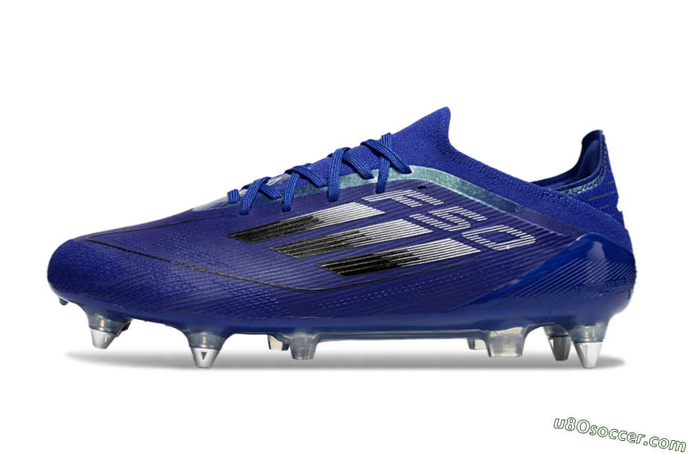 Adidas F50 Elite SG Soft Ground Soccer Cleats - Blue/Silver/Black 2
